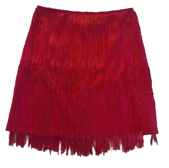 SINCERELY JULES hot pink tassel skirt - Picture 1 of 4